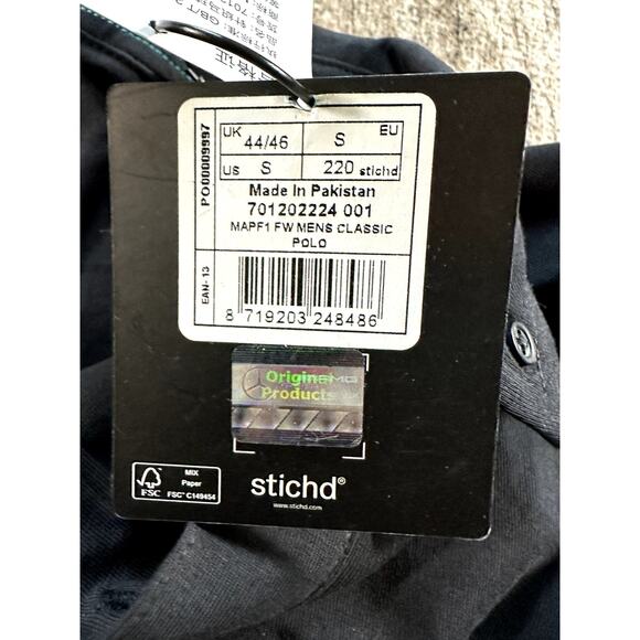 NWT Petronas Mercedes AMG Formula One F1 Racing Men's Polo Shirt Fastly - Picture 9 of 12